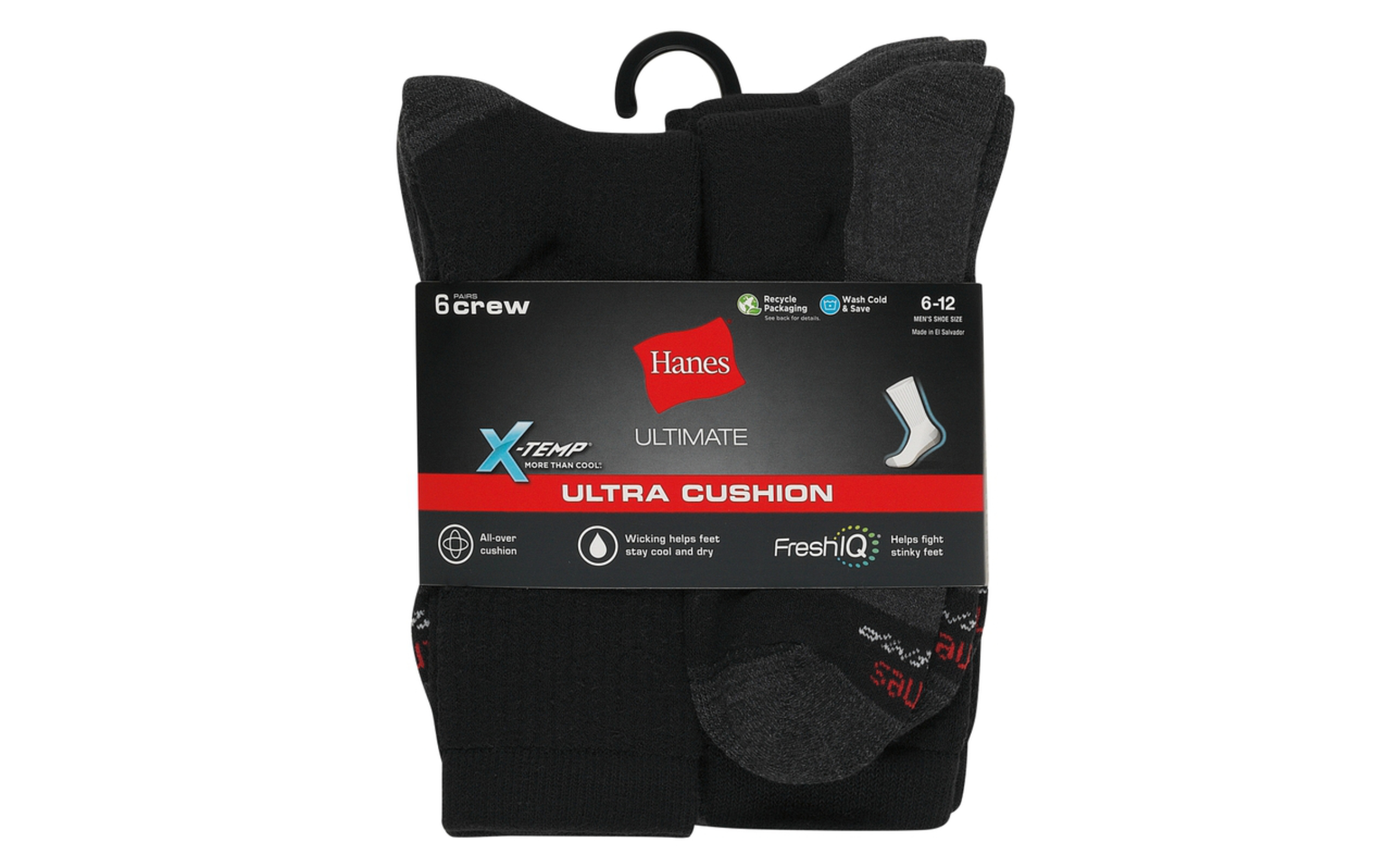 the go-to socks: Hanes Ultimate X-Temp Ultra Cushion